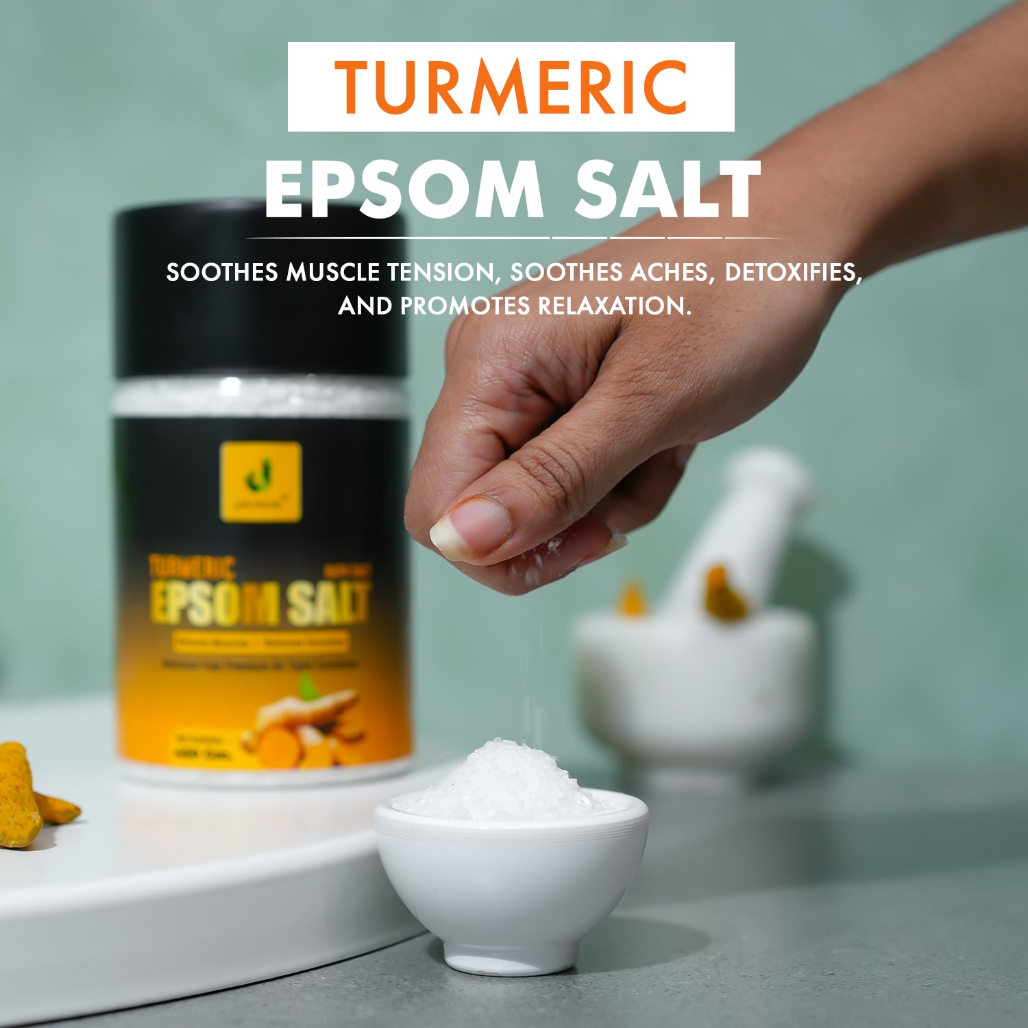Turmeric Bath/Epsom Salt & Magnesium Sulphate For Muscle Relaxation