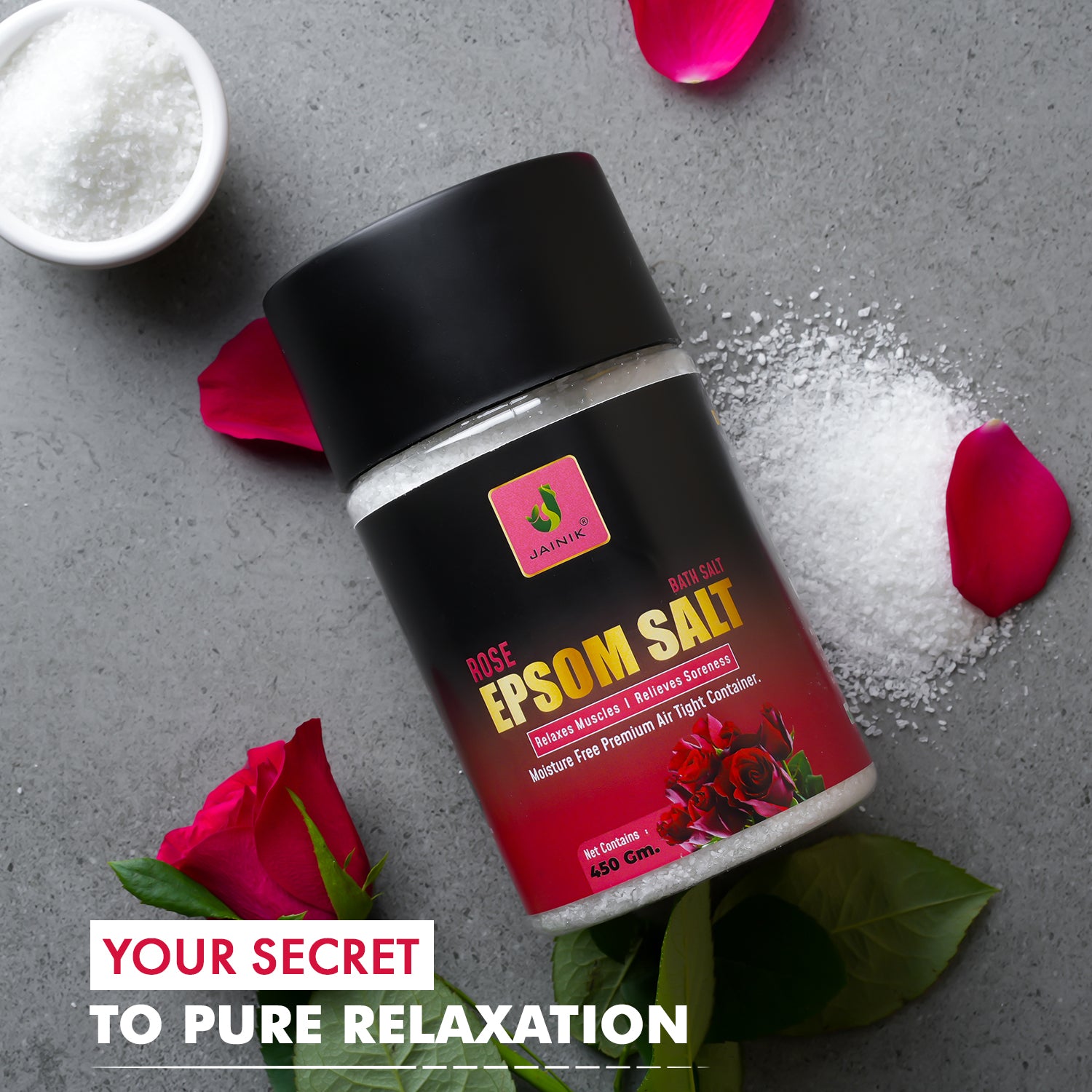 Rose Bath/Epsom Salt & Magnesium Sulphate For Muscle Relaxation