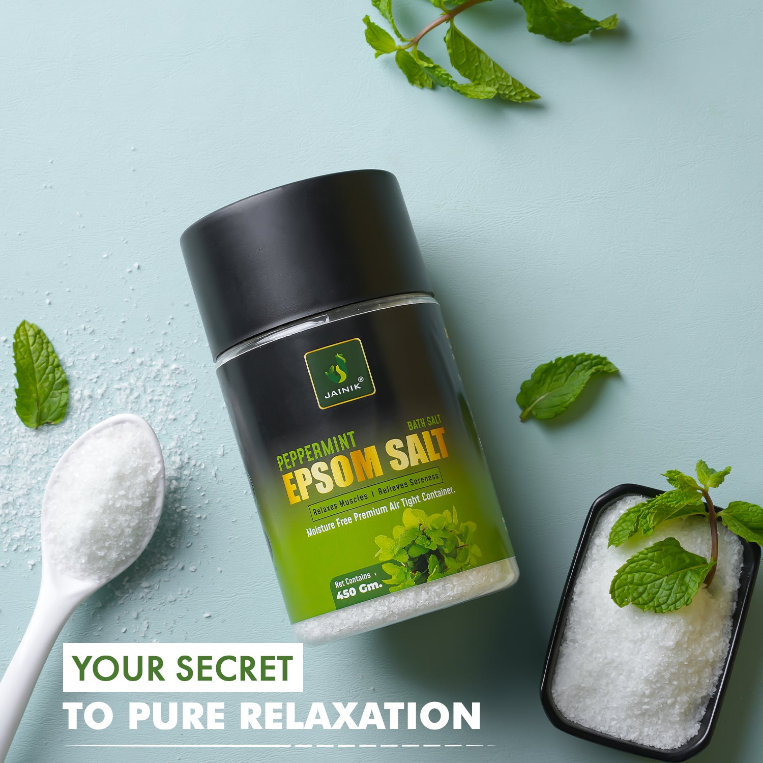 Peppermint Bath/Epsom Salt & Magnesium Sulphate For Muscle Relaxation