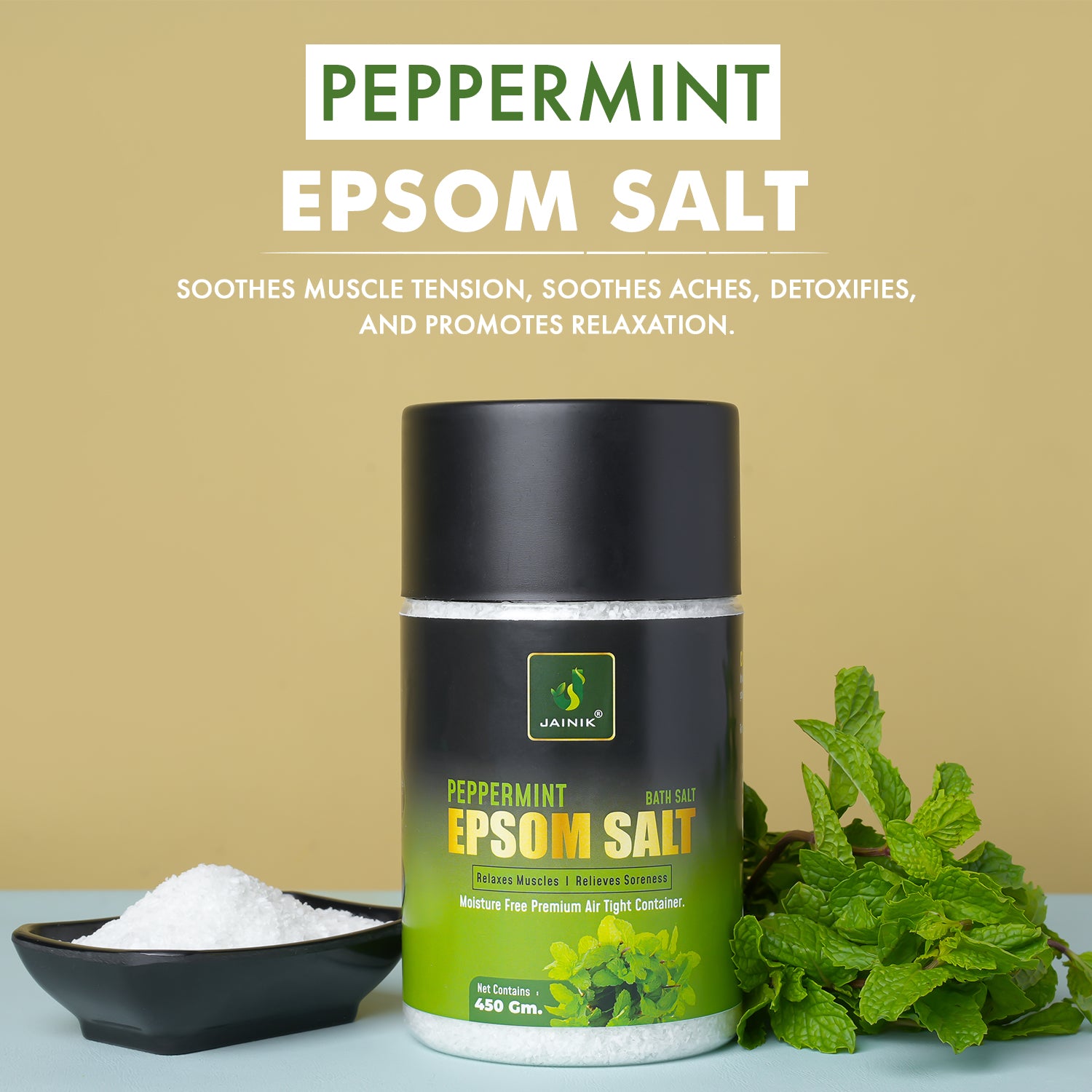 Peppermint Bath/Epsom Salt & Magnesium Sulphate For Muscle Relaxation