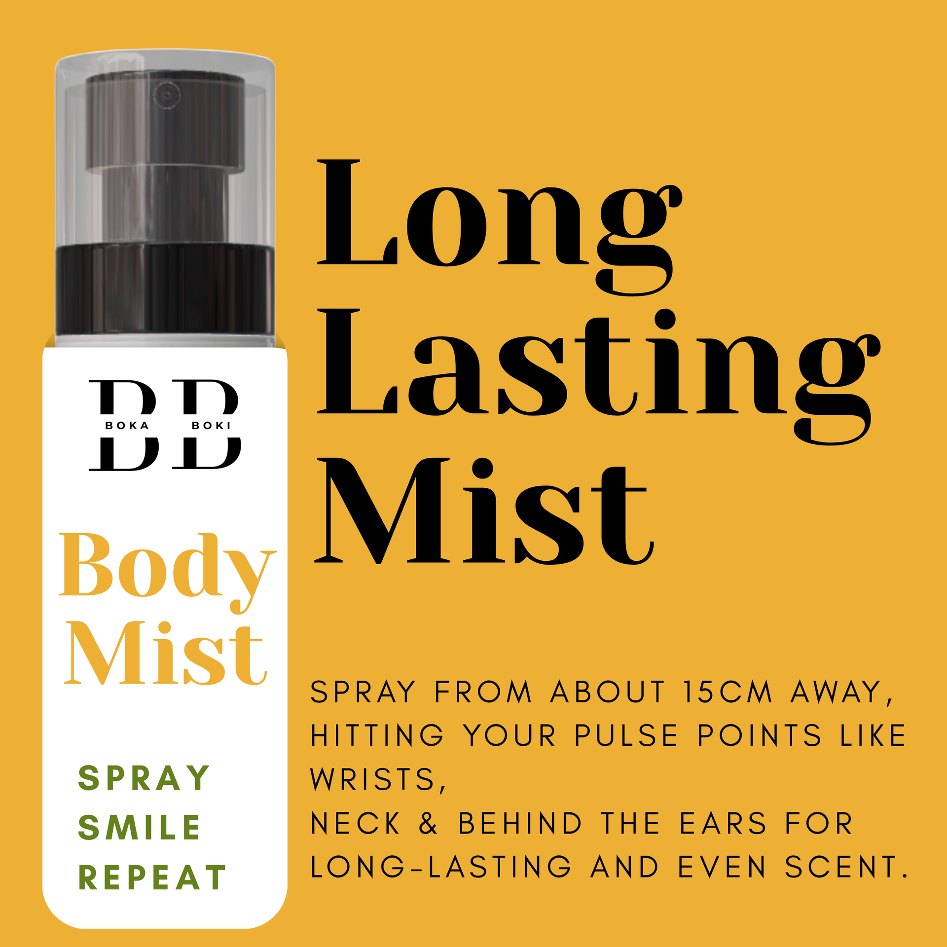 Amber Blossom Body Mist, 100ml | Long-Lasting Premium Mist Spray for Women | Everyday Wear | Refreshing & Skin-Friendly