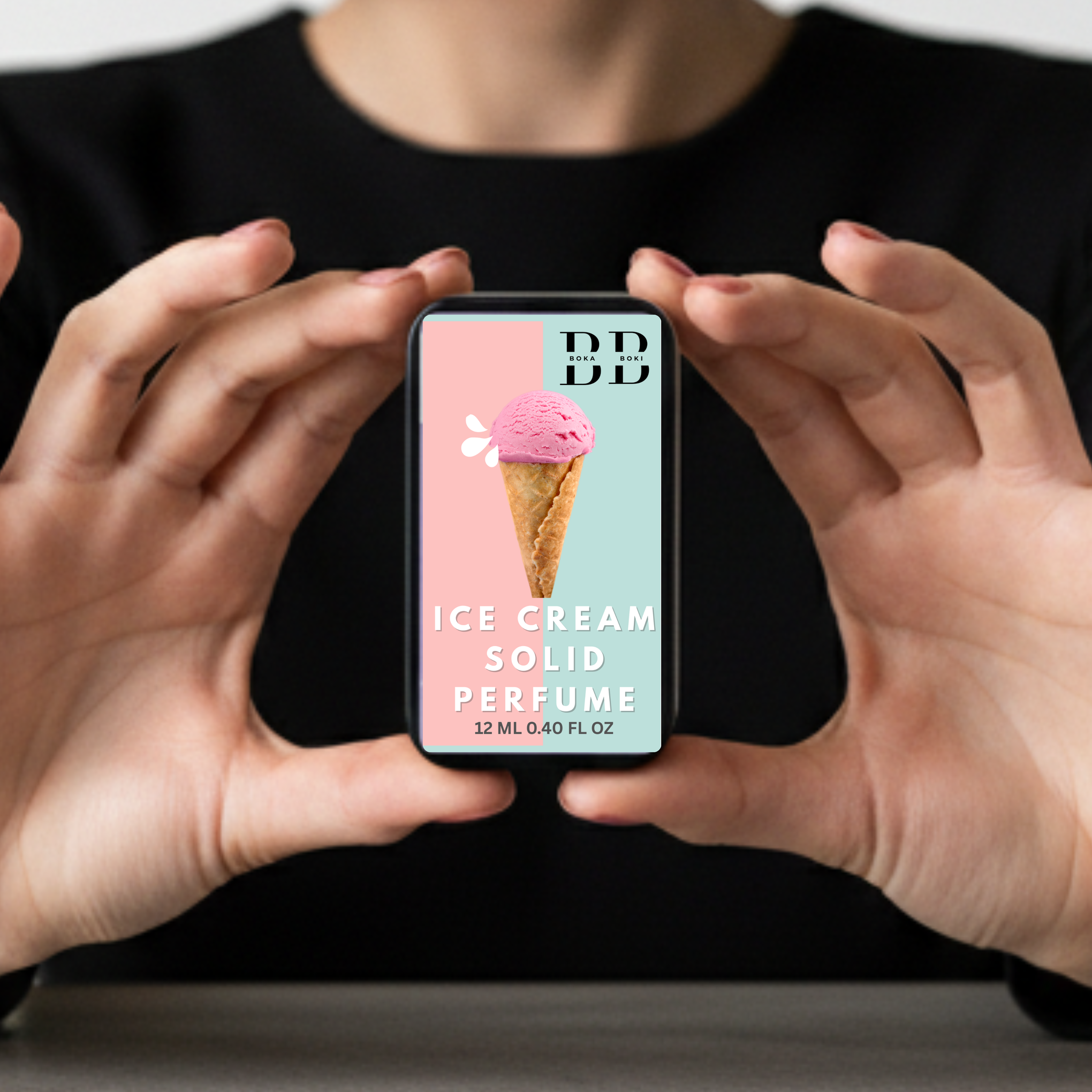 Ice Cream Solid Perfume Fragrance for Women & Men | Alcohol-Free Balm | Pocket-Friendly Solid Perfume (12g)