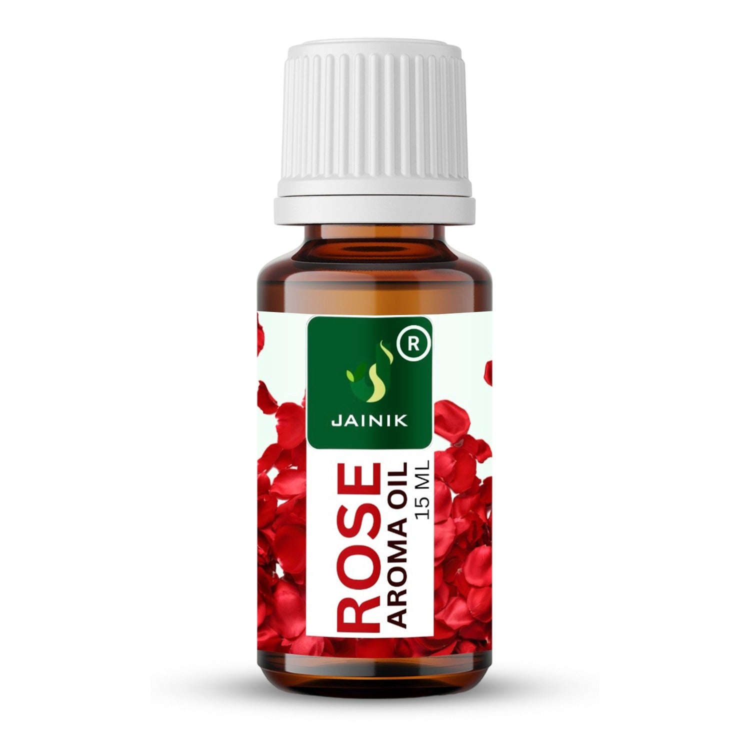 JAINIK ROSE AROMA OIL FOR DIFFUSER OIL, SOAP MAKING, CANDLE MAKING ROOM SPRAY AND MANY MORE.15 ML
