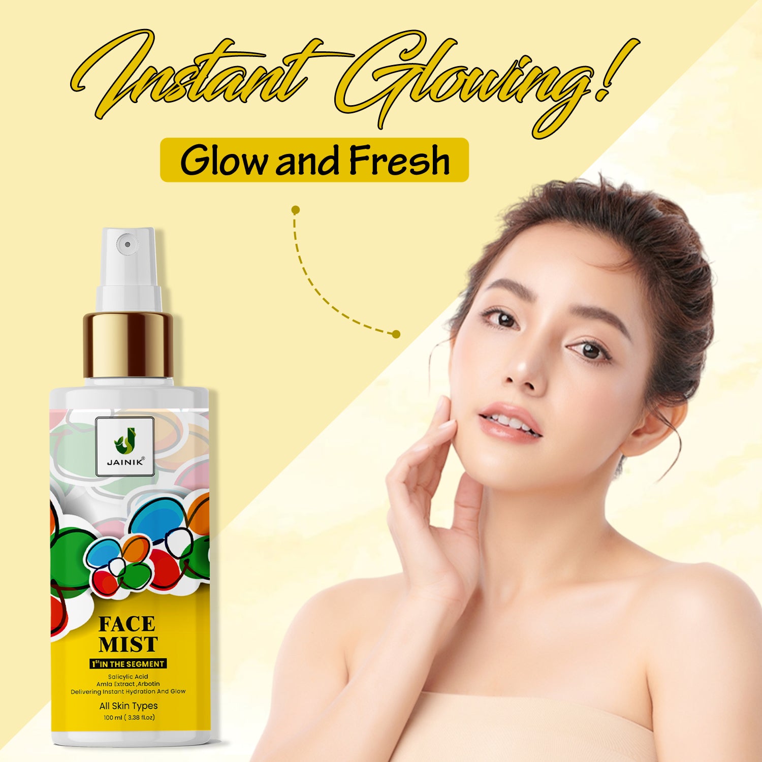 Instant Glow & Anti Ageing Face Mist With Arbotin & Salicylic Acid Men & Women (100 ml)