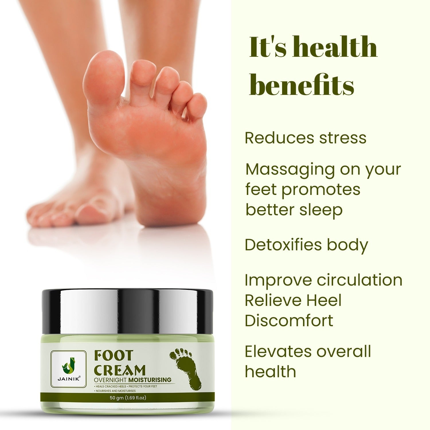 Foot Cream Over Night Moisturising Foot Cream | For Dry & Cracked Skin 50gm