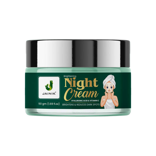 Brightening Night Cream Hyaluronic Acid & Vitamin C Brightens & Reduces Dark Spots (50 gm)