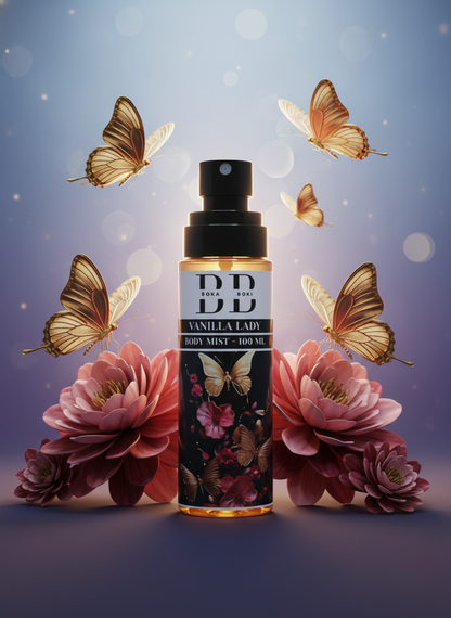 Vanilla Lady Body Mist, 100ml | Long-Lasting Premium Mist Spray for Women | Everyday Wear | Refreshing & Skin-Friendly