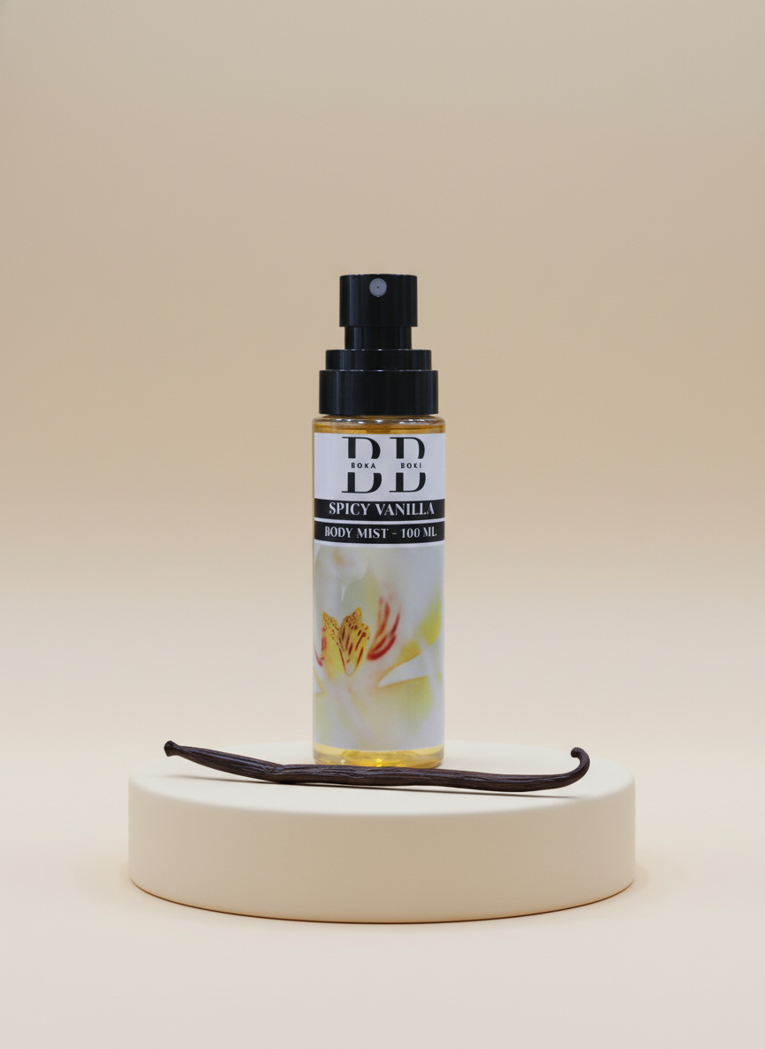 Spicy Vanilla Body Mist, 100ml | Long-Lasting Premium Mist Spray for Women | Everyday Wear | Refreshing & Skin-Friendly