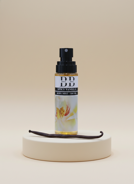 Spicy Vanilla Body Mist, 100ml | Long-Lasting Premium Mist Spray for Women | Everyday Wear | Refreshing & Skin-Friendly