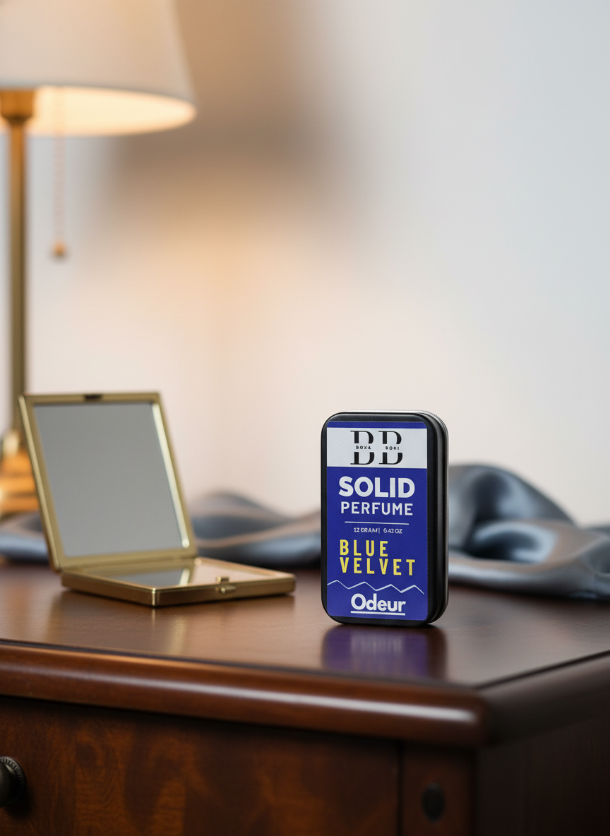 Blue Velvet Solid Perfume Fragrance for Women & Men | Alcohol-Free Balm | Pocket-Friendly Solid Perfume (12g)