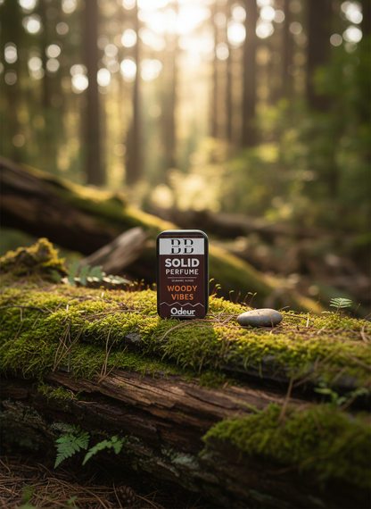 Woody Vibes Solid Perfume Fragrance for Women & Men | Alcohol-Free Balm | Pocket-Friendly Solid Perfume (12g)